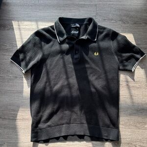 Fred Perry Men’s L Black Polo with Gold Logo